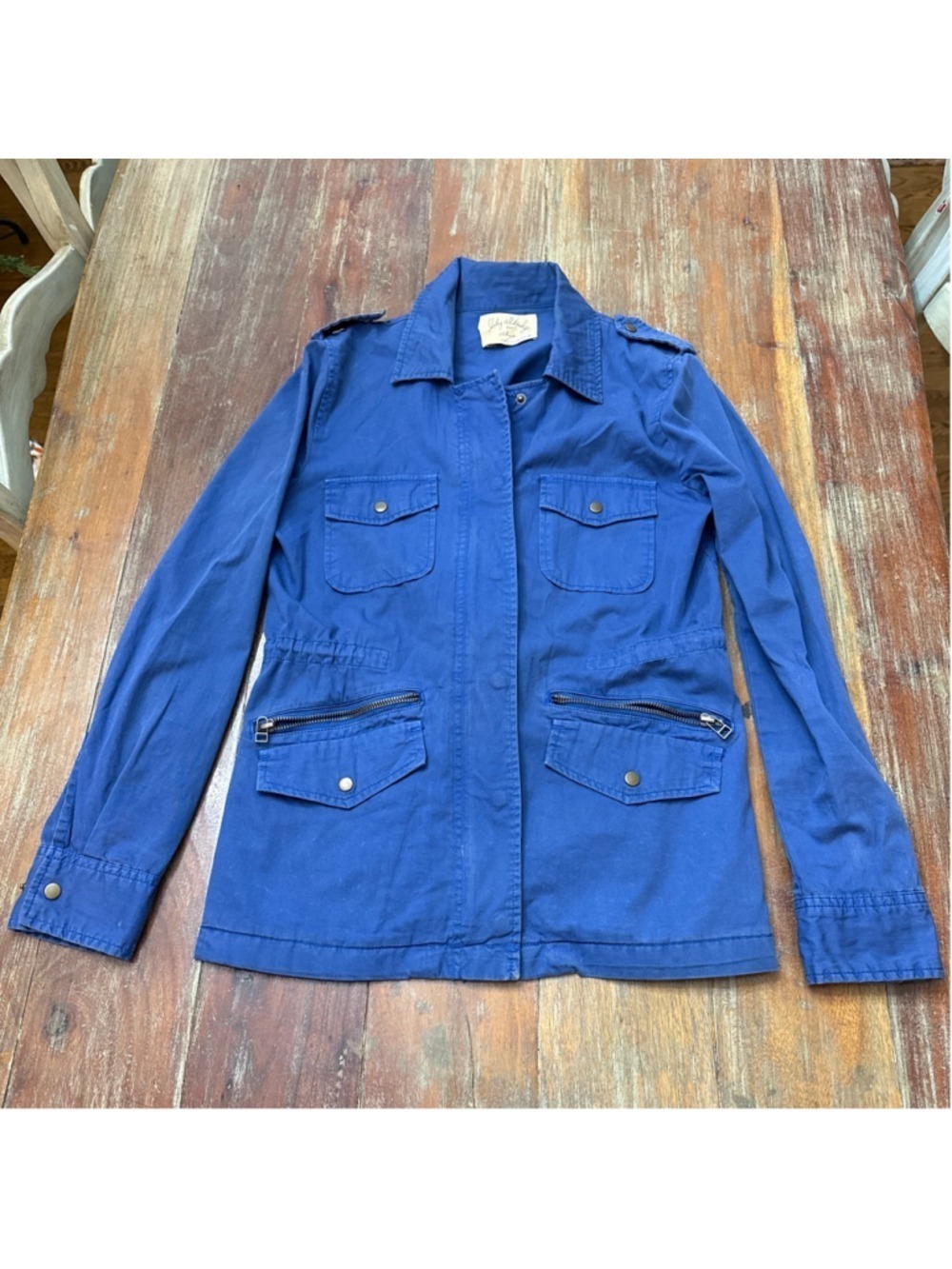 Velvet by Graham Spencer Blue Utility Jacket Women's S